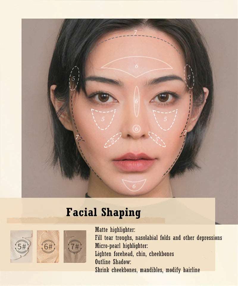 MAOGEPING Light Shadow Matte & Shimmer Contour Palette - Best Seasons Beauty