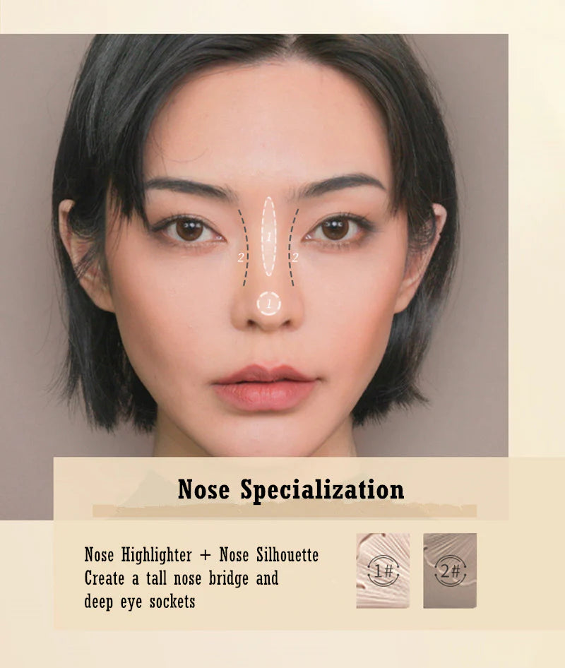 MAOGEPING Light Shadow Matte & Shimmer Contour Palette - Best Seasons Beauty