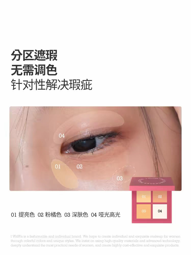 IWAWA 4 Color Concealer Palette