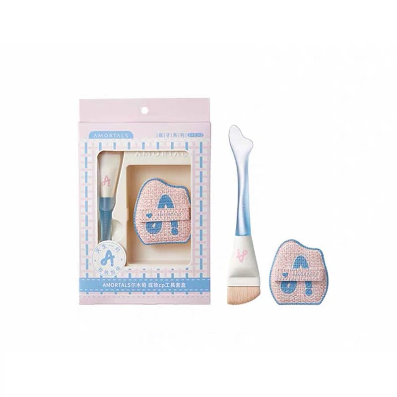 Amortals Mermaid Foundation Brush with Puff