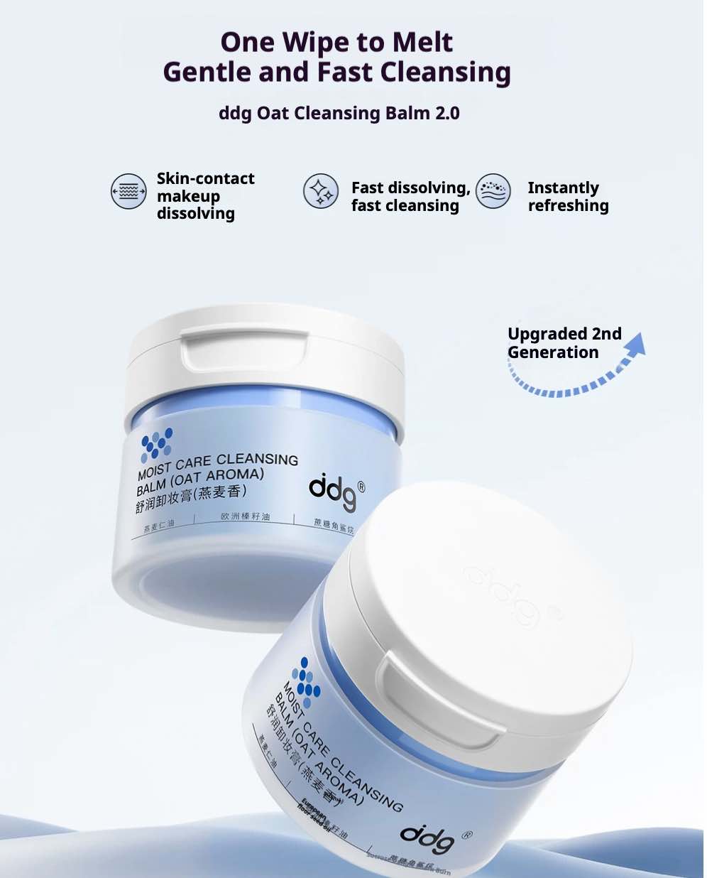 Discover spa-like cleansing with DDG Moist Care Cleansing Balm (Oat Aroma). This luxurious balm melts away makeup and impurities while nourishing with oat kernel and hazelnut oils. Gentle, soothing, and perfect for all skin types, it leaves skin soft, refreshed, and radiant. Eco-friendly and ideal for sensitive skin.
