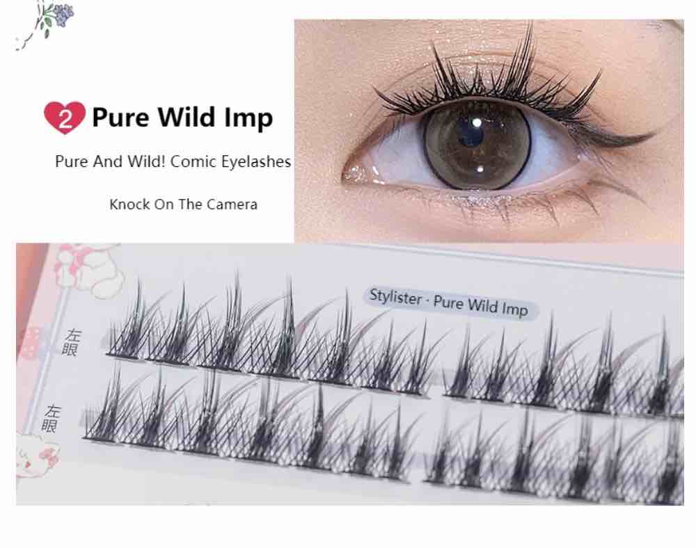 FLORTTE Mikko False Eyelashes are easy to apply with a split-cluster on-eye pattern, and the roots are made with a soft, soft stems to reduce the burden on the eyes.