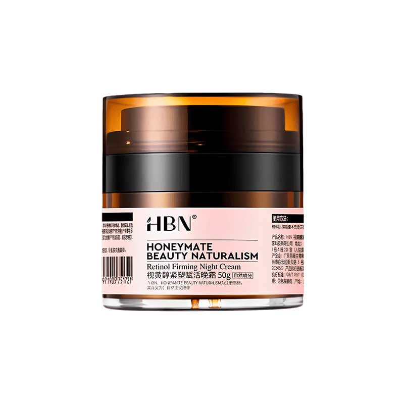 Experience the breakthrough power of HBN Double Retinol Firming Anti-aging Night Cream. This advanced formula reduces fine lines, enhances skin elasticity, and delivers a firm, youthful complexion.