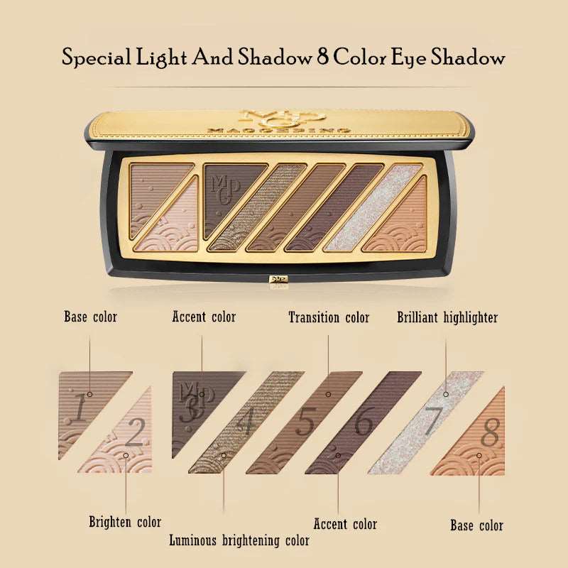 MAOGEPING Light Shadow 3D Nude Charm Eyeshadow Palette - Best Seasons Beauty