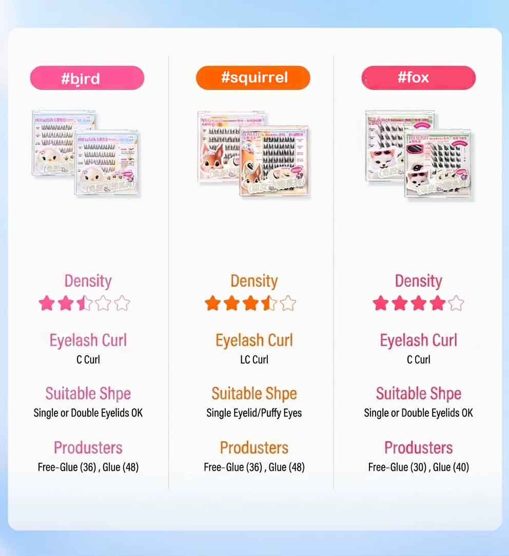 MR.WISH Animal Series Glue-Free False Eyelashes