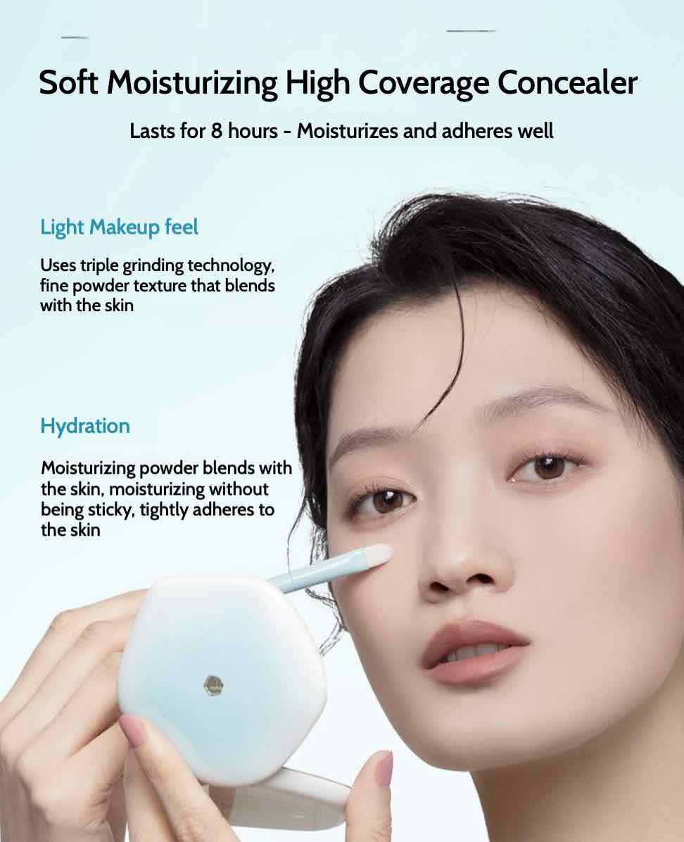 Timage 3-color Concealer Cream achieves flawless skin with this chocolate-textured concealer, covering dark circles, acne scars, and uneven tones. Long-lasting, 8-hour coverage with its sebum-absorbing formula that keeps your makeup fresh all day.