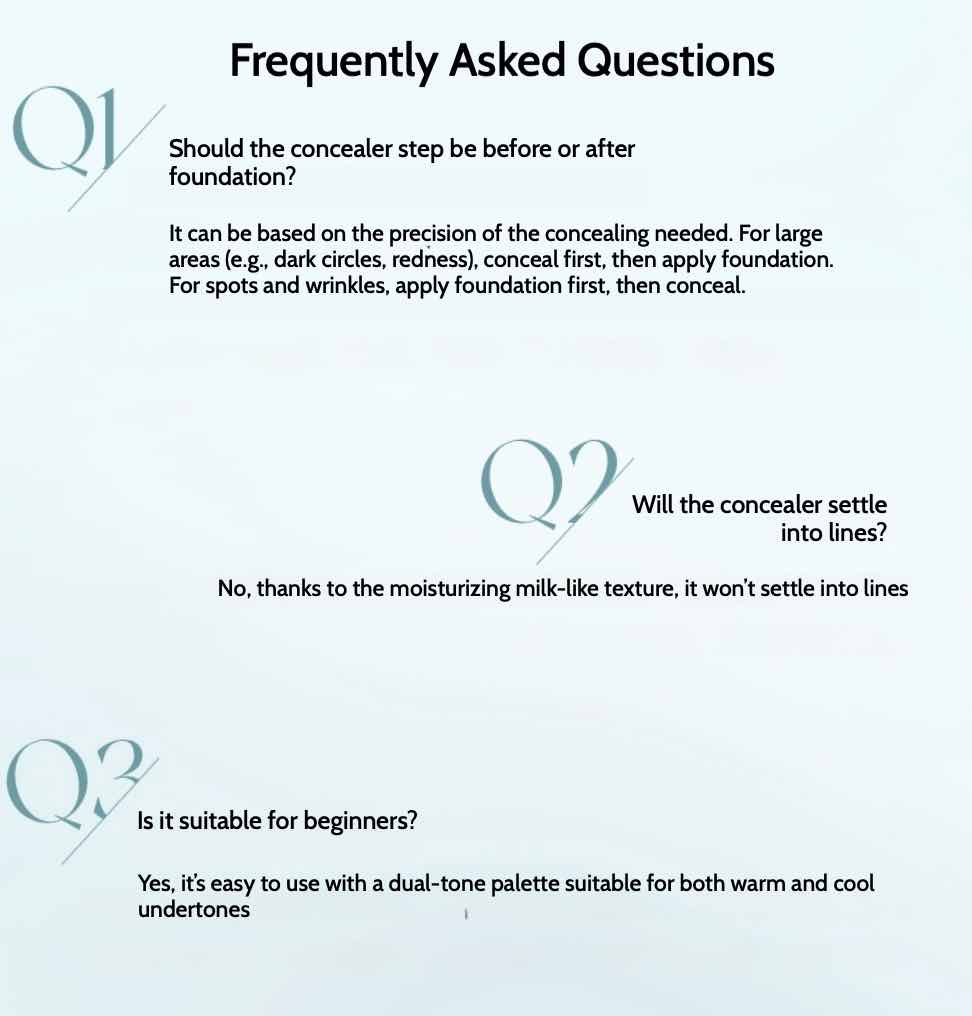 Timage 3-color Concealer Cream achieves flawless skin with this chocolate-textured concealer, covering dark circles, acne scars, and uneven tones. Long-lasting, 8-hour coverage with its sebum-absorbing formula that keeps your makeup fresh all day.