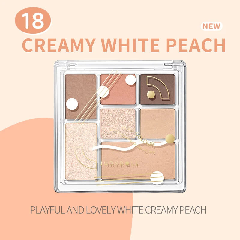 Judydoll Play Color ALL-IN-ONE Palette in creamy white peach