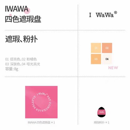 IWAWA 4 Color Concealer Palette