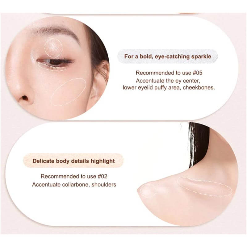 Judydoll Starlight Highlighting Powder also can be used as eyeshadow and on body