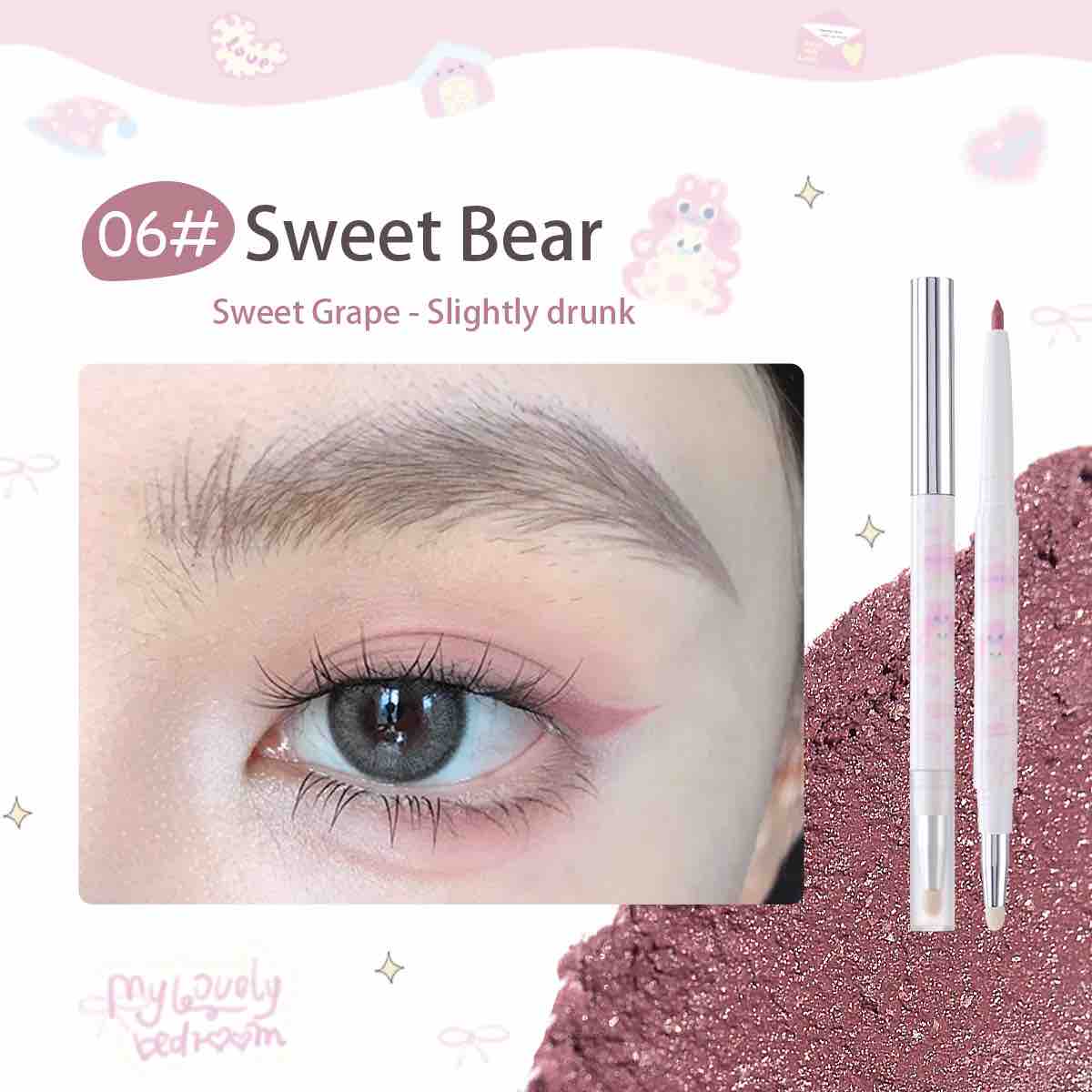 Flortte Bread Bear with Me Double Ends Gel Eyeliner