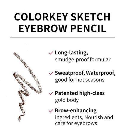 COLORKEY Dual-ended Sketch Eyebrow Pencil Waterproof - Best Seasons Beauty 