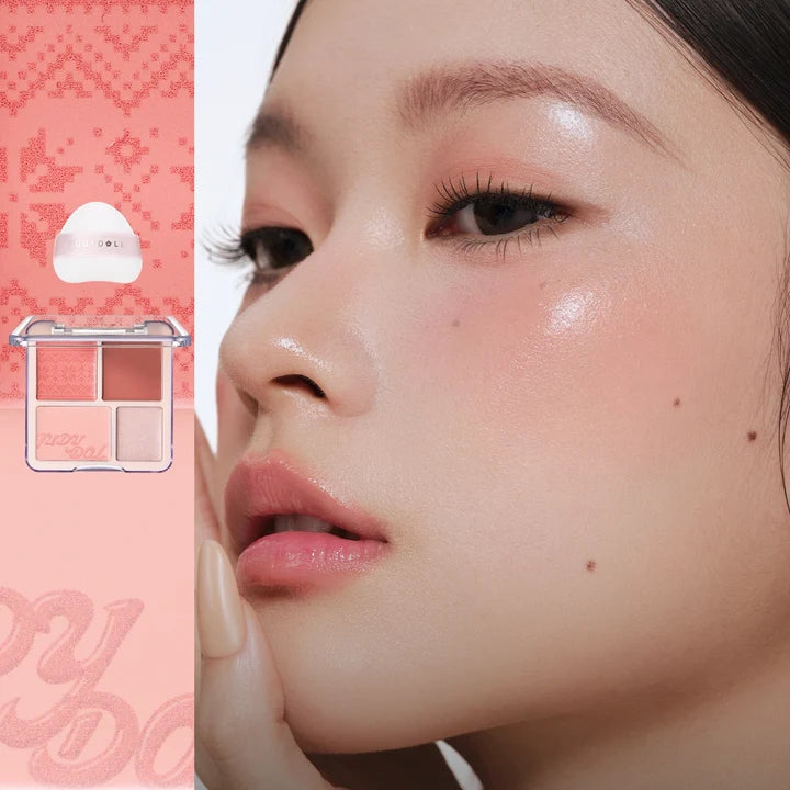 Judydoll 4 Color Blush Highlight Palette