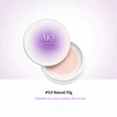 AKF Snow Melting Soft Setting Loose Powder expertly absorbs excess oil without drying out your skin, light and airy texture, providing a comfortable and natural makeup finish all day long.