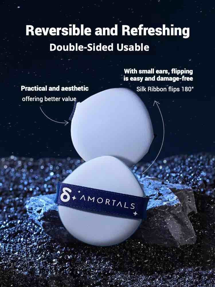 The Amortals Big Dipper Makeup Puff : soft, elastic use both wet and dry. Choose from three shapes to meet your facial needs, to create flawless base makeup. Comes with a star-shaped rack for breathable, hygienic drying.