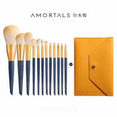 The Amortals Big Dipper 12 Makeup Brushes set includes brushes for eyeshadow, blusher, highlighter, and more. It comes with a starry night brush holder and a portable leather pouch. Perfect for flawless makeup on the go!