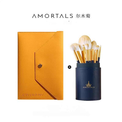 The Amortals Big Dipper 12 Makeup Brushes set includes brushes for eyeshadow, blusher, highlighter, and more. It comes with a starry night brush holder and a portable leather pouch. Perfect for flawless makeup on the go!