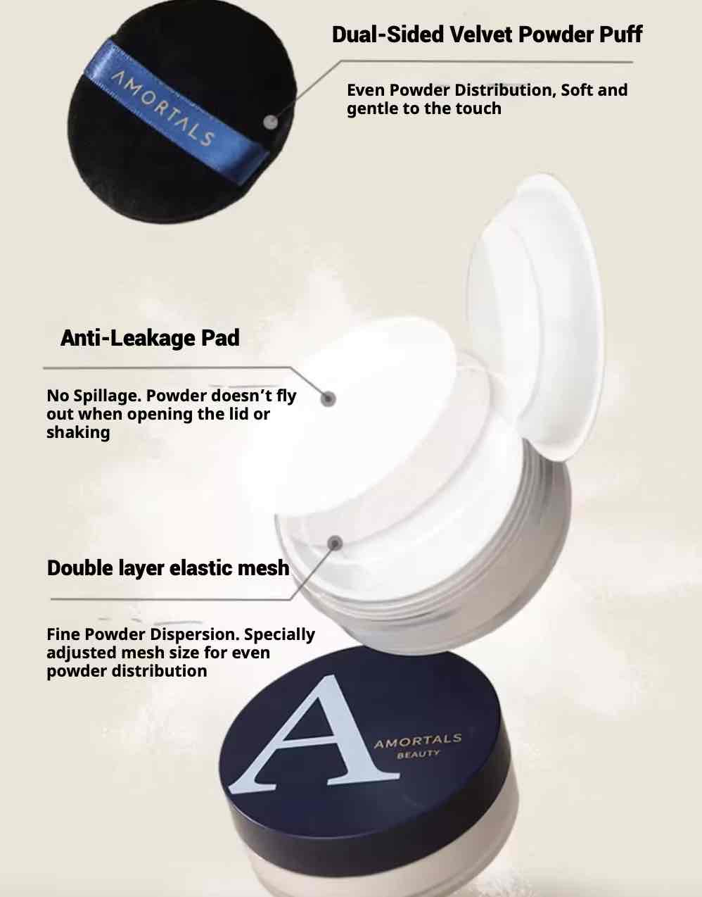 Amortals Oil Control Loose Setting Powder