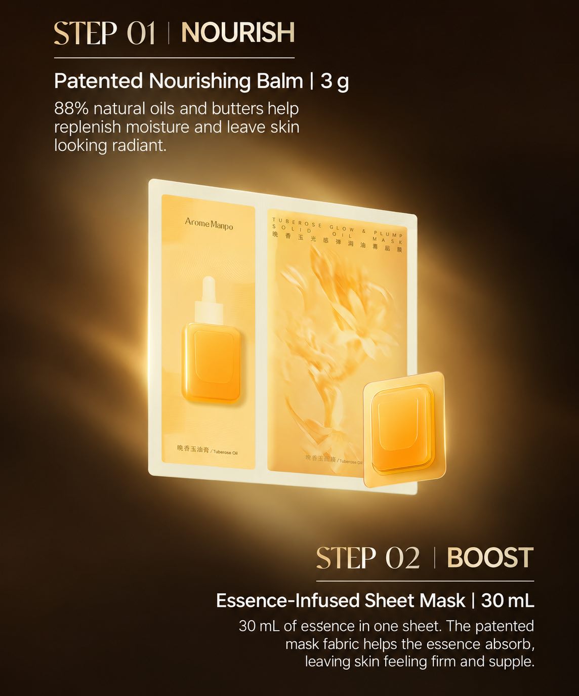 Arome Manpo Tuberose Glow Oil Mask