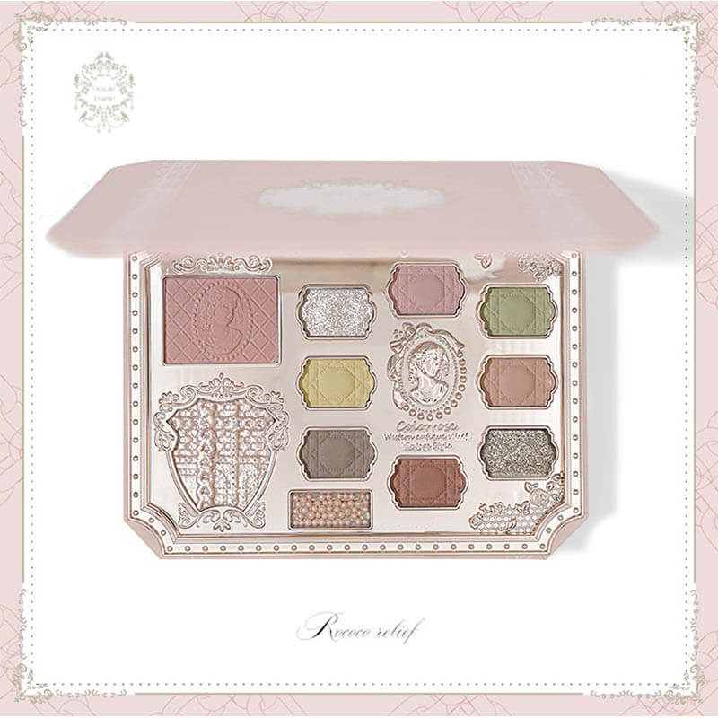 COLORROSE Dream Ballet Eyeshadow Palette: a comprehensive palette of blush, highlighter, and eyeshadow, you can draw a variety of different styles of makeup. 