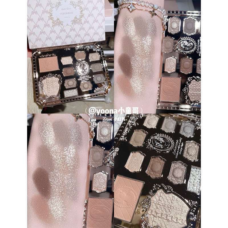 COLORROSE Dream Ballet Eyeshadow Palette: a comprehensive palette of blush, highlighter, and eyeshadow, you can draw a variety of different styles of makeup. 