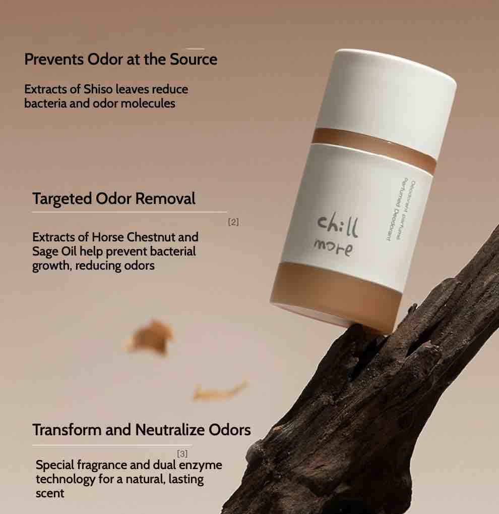 Chillmore Perfumed Deodorant delivers 8-hour freshness with a subtle, natural scent. It neutralizes odor, and is moisture-wicking and non-staining. Enjoy long-lasting, refreshing care without residue.