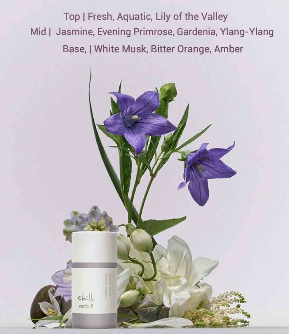 Chillmore Perfumed Deodorant delivers 8-hour freshness with a subtle, natural scent. It neutralizes odor, and is moisture-wicking and non-staining. Enjoy long-lasting, refreshing care without residue.