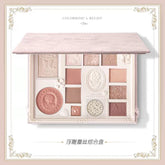 Elevate your look with the Colorrose 12 Color Embossed Eyeshadow Palette. This versatile palette features eye shadows, blush, and highlighter in subtle matte and pearlescent shades, inspired by Rococo aesthetics.