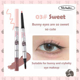 Flortte Mybaby Double-Headed Silkworm Pen in Sweet, Ideal for Achieving Bunny and Crybaby Eye Makeup with a Cute Pinkish Brown Shade and Soft Highlighting Tip