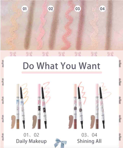 The fine tip provides precise definition, while the soft sponge end blends seamlessly for a natural, highlighted effect. Its long-lasting, smudge-proof formula ensures your eye makeup stays flawless all day. 