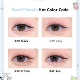 FLORTTE Good Friends Club Eyeliner Pencil gives you a wide variety of eye makeup looks for all occasions, and multiple pencils can be used together for a more colorful look.