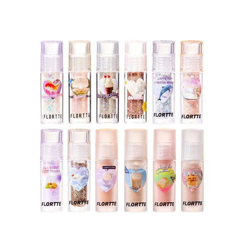 FLORTTE Heart Attack Liquid Eyeshadow provides a lightweight, hydrating, and long-lasting velvet finish with versatile shades for everyday use, offering easy application for eyes with its waterproof and sweat-proof formula.