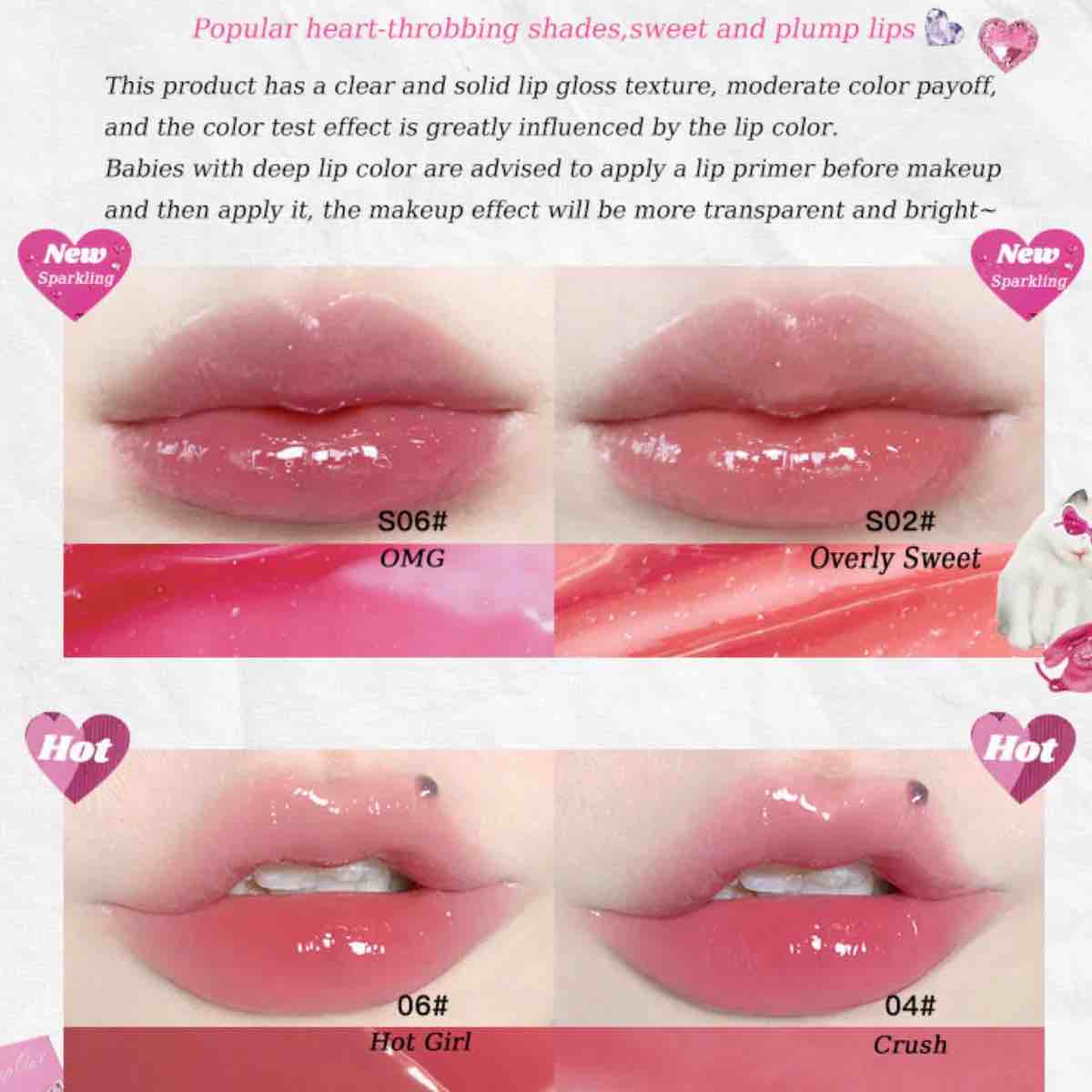 Flortte I Am Super Beauty Jelly Heart Lipstick