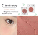 Close-up of eye makeup using Flortte Love Yourself Multi-purpose Blush Cream in Creamy Apricot shade (