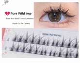 FLORTTE Mikko False Eyelashes are easy to apply with a split-cluster on-eye pattern, and the roots are made with a soft, soft stems to reduce the burden on the eyes.