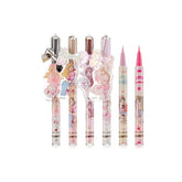 Flortte X Mikko liquid eyeliner offers 10 colors with ultra-fine 0.03mm brush tips, waterproof and long-lasting, in cute packaging with a charming pendant.