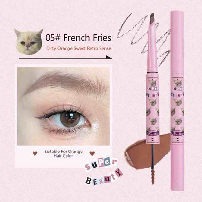 Flortte double-headed Eyebrow Pencil Brow Mascara suitable for orange hair color