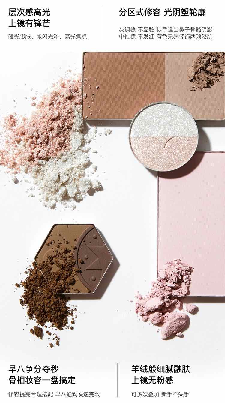 Enhance your look with the Girlcult Complex Face Palette. Perfect for sculpting, contouring, and highlighting, it features finely milled powders, neutral undertones, and a travel-friendly design for customizable on-the-go beauty.