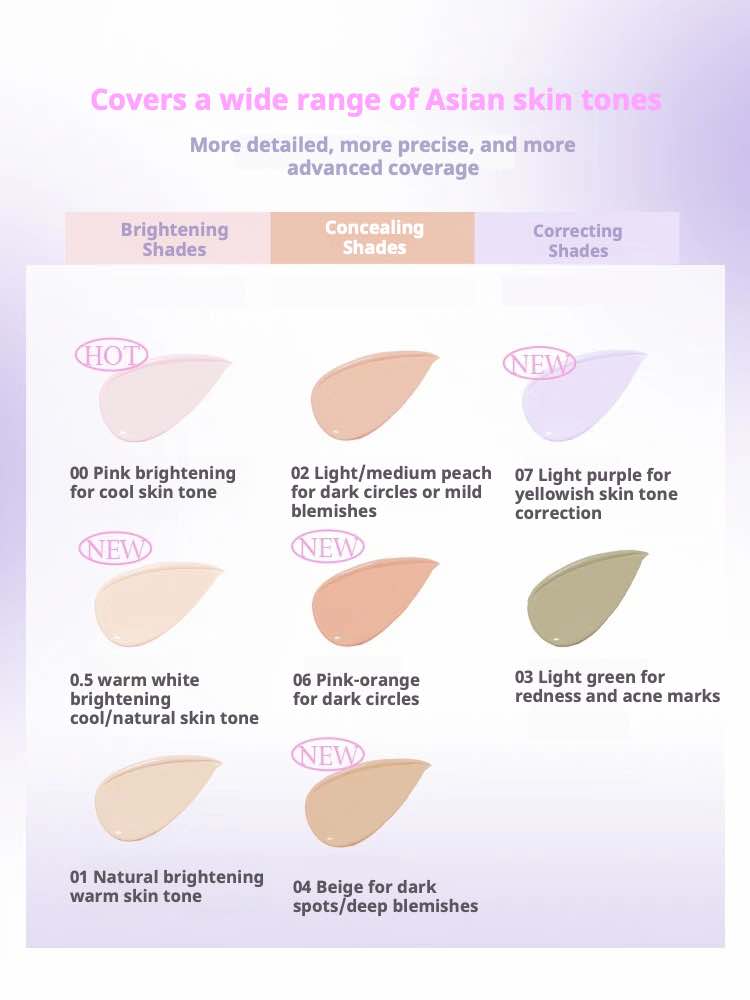 Girls Crush Watery Velvet Liquid Concealer offers lightweight, moisturizing coverage with a smooth, water-velvet texture. Designed for dry skin, it blends seamlessly for a natural, radiant finish.