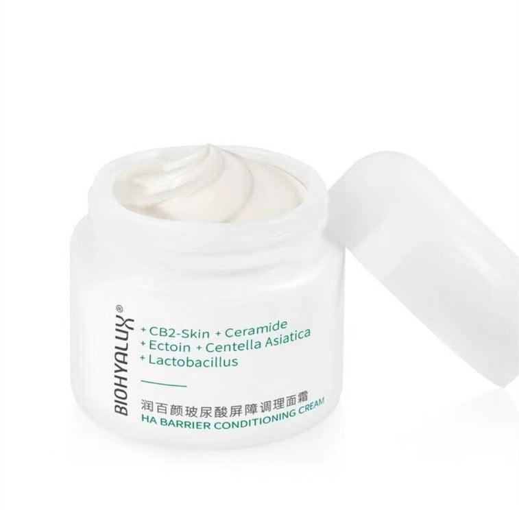 This Hyaluronic acid barrier conditioning luxurious cream creates a protective barrier for your skin, helps to improve the appearance of fine lines and wrinkles, while enhancing your skin&