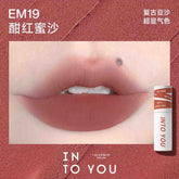 INTO YOU Shero Super Matte Lip & Cheek Mud offers a long-lasting, matte finish with a versatile formula for both lips and cheeks, featuring easy-to-blend, high-quality ingredients suitable for all lip types.