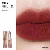 Lips showcasing JOOCYEE Muddy Rouge Lipstick in shade 