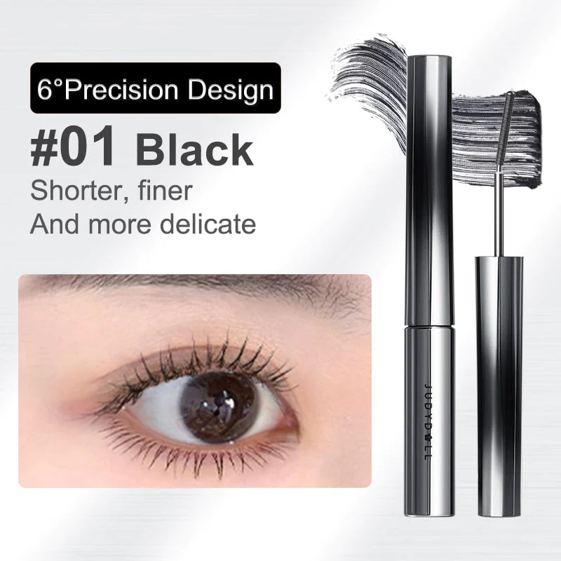 6 degree precision design of judydoll iron mascara makes the short lashes looks long, finer and more delicate