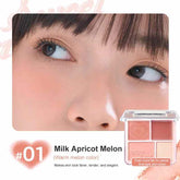 Judydoll 4 Color Blush & Highlight Palette in shade Milk Apricot Melon (