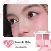 Judydoll 4 Color Blush & Highlight Palette in Lavender Ballet (