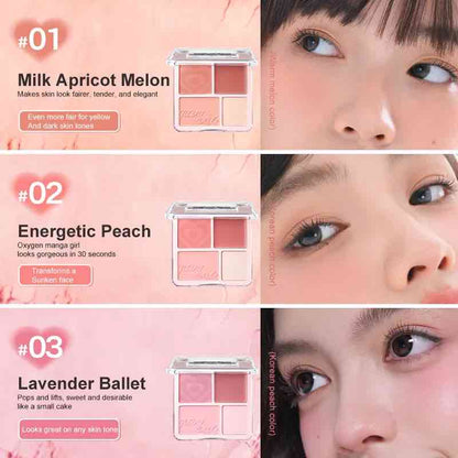 Judydoll 4 Color Blush &amp; Highlight Palette 3 colors to choose