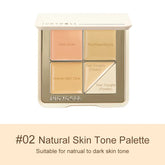 Judydoll Natural Skin Tone Concealer Palette - Designed for natural to dark skin tones, includes sections for dark circles, redness, and tear trough correction