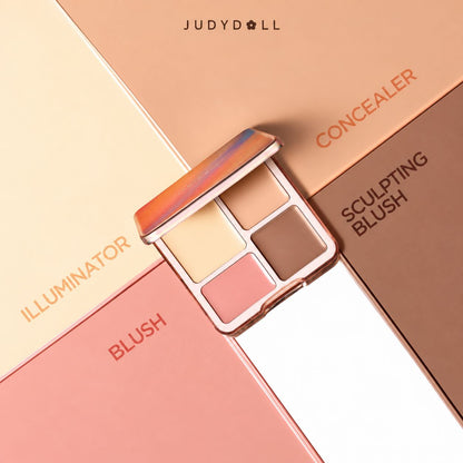 Judydoll 2 IN 1 Highlighter Contour Palette