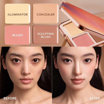 Judydoll 2 IN 1 Highlighter Contour Palette