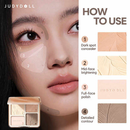 Judydoll 2 IN 1 Highlighter Contour Palette